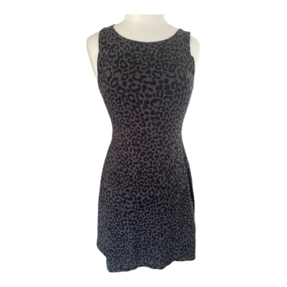 PINK Victoria's Secret Black and Gray Leopard Print Mini Dress